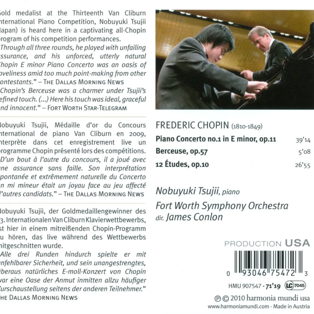 Piano Concerto no. 1, op. 11 / Berceuse, op. 57 / 12 Études, op. 10