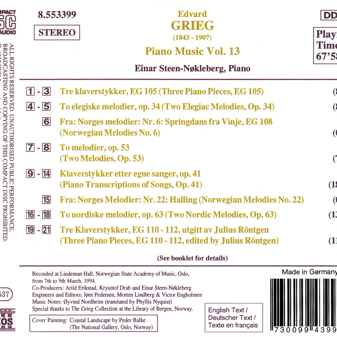 Piano Music, Vol. 13