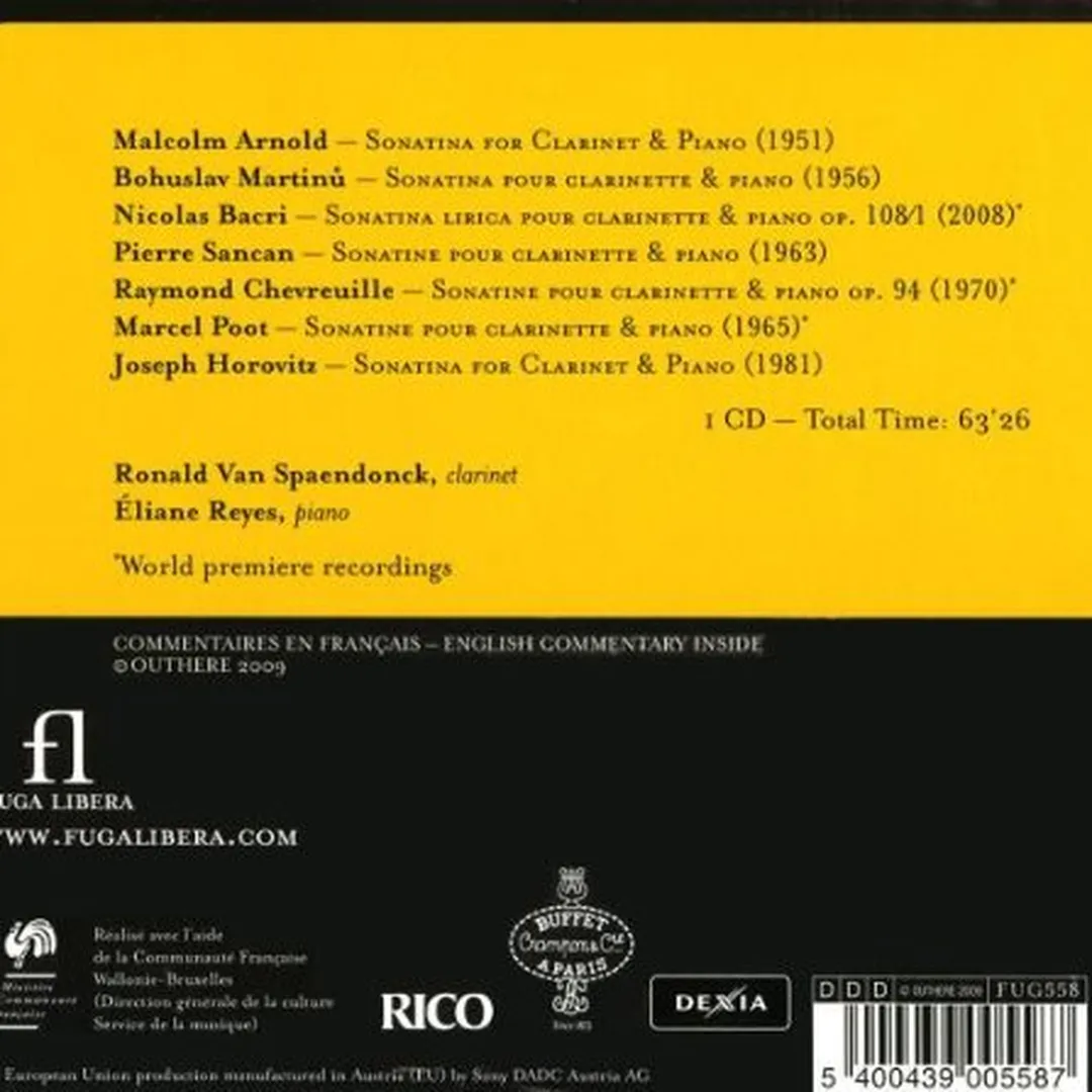 Sonatinas for Clarinet & Piano