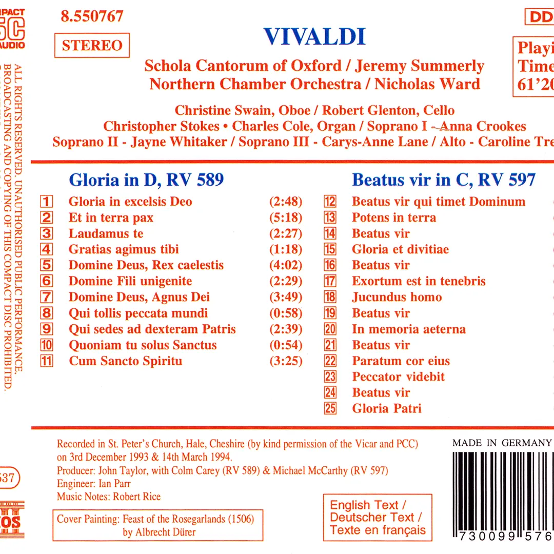 Gloria, RV 589 / Beatus vir, RV 597