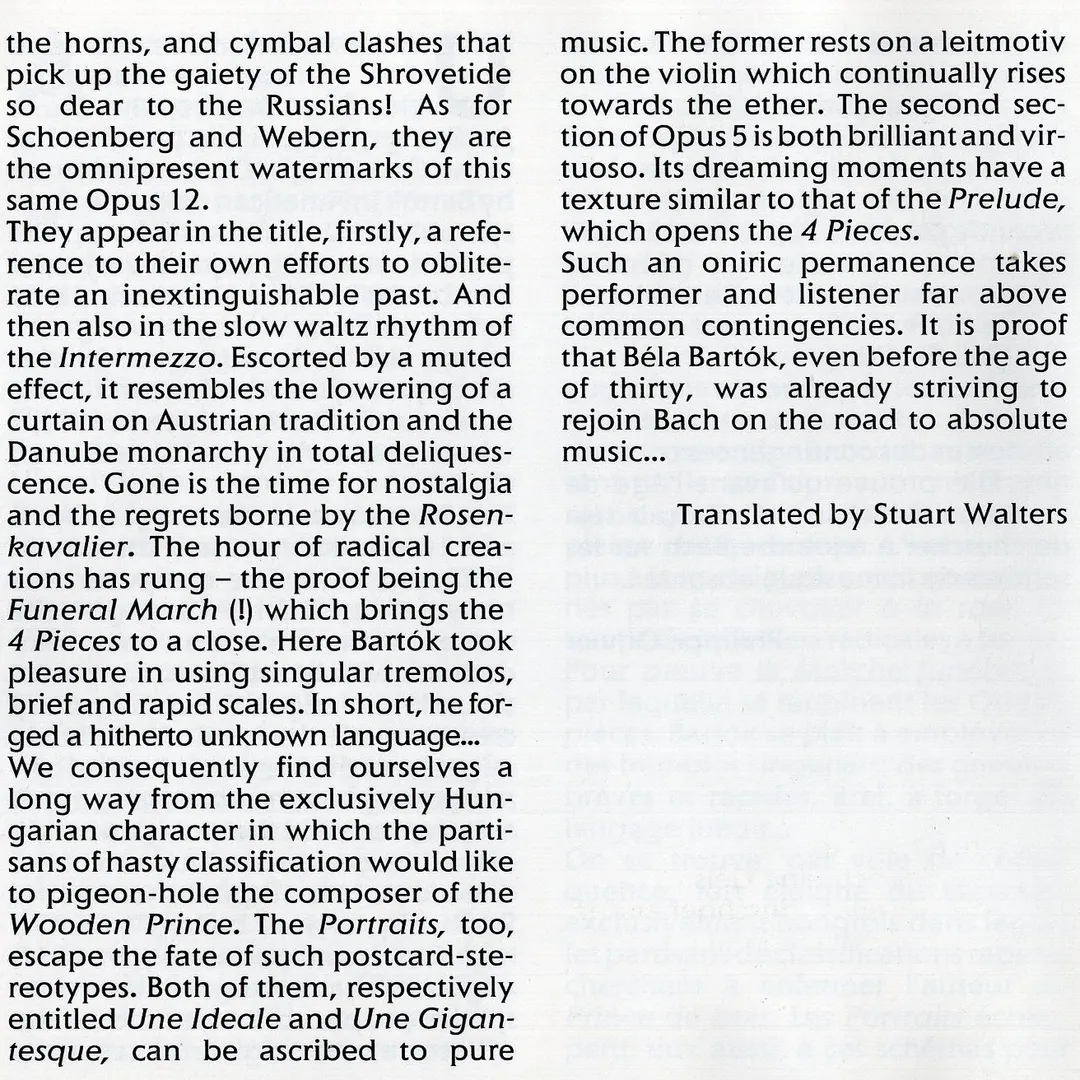 2 Portraits op. 5 / 2 Images op. 10 / 4 Pièces op. 12