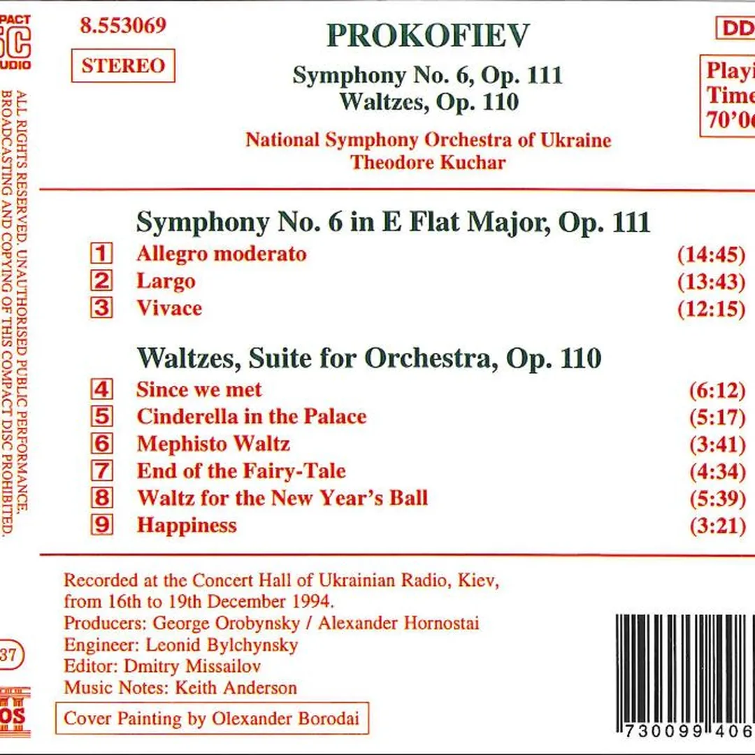 Symphony no. 6, op. 111 / Waltzes, op. 110