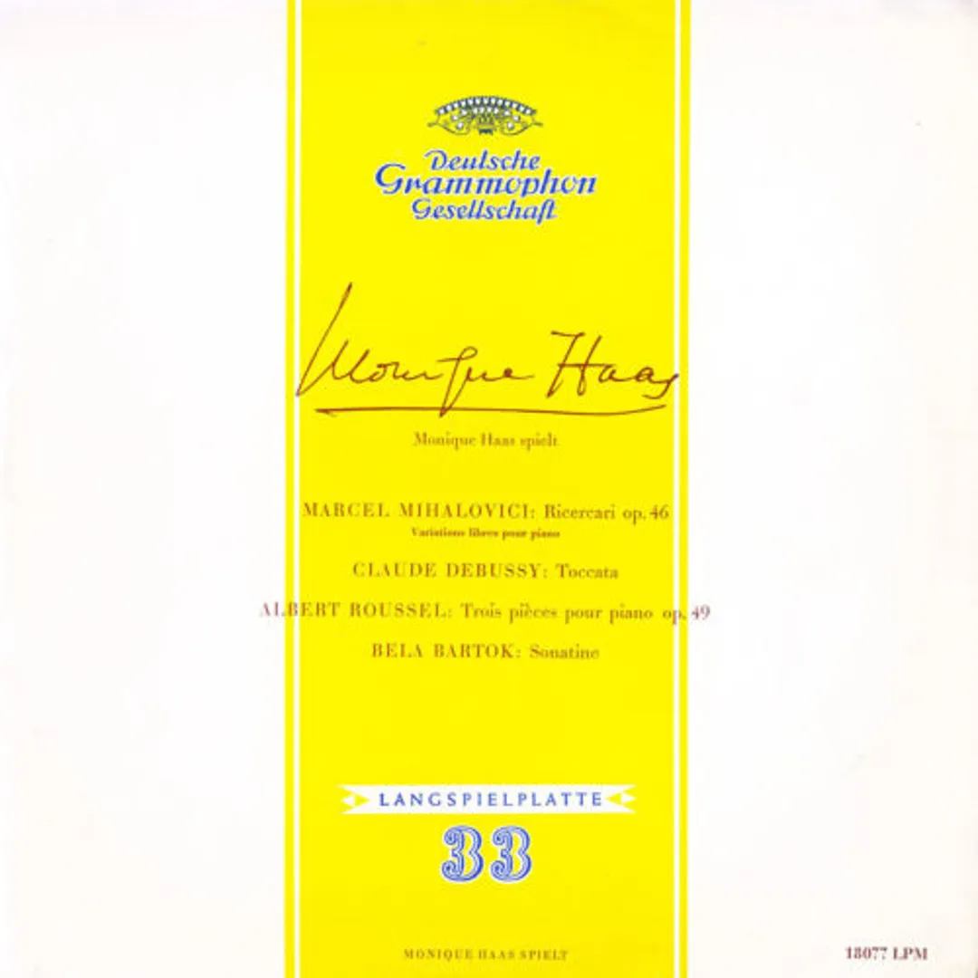 Mihalovici: Ricercari, op. 46 / Debussy: Tocata / Roussel: Trois pièces pour piano, op. 49 / Bartók: Sonatine