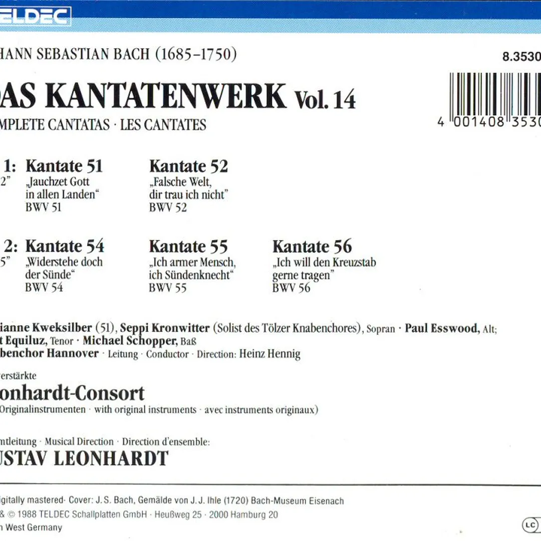 Das Kantatenwerk Vol. 14