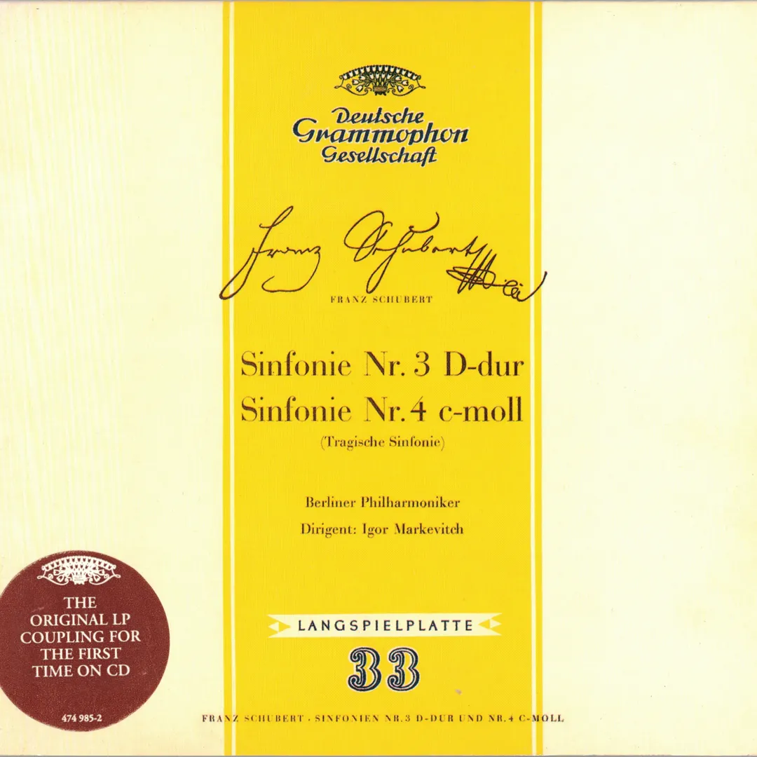 Sinfonie Nr. 3 D-dur / Sinfonie Nr. 4 c-moll (Tragische Sinfonie)