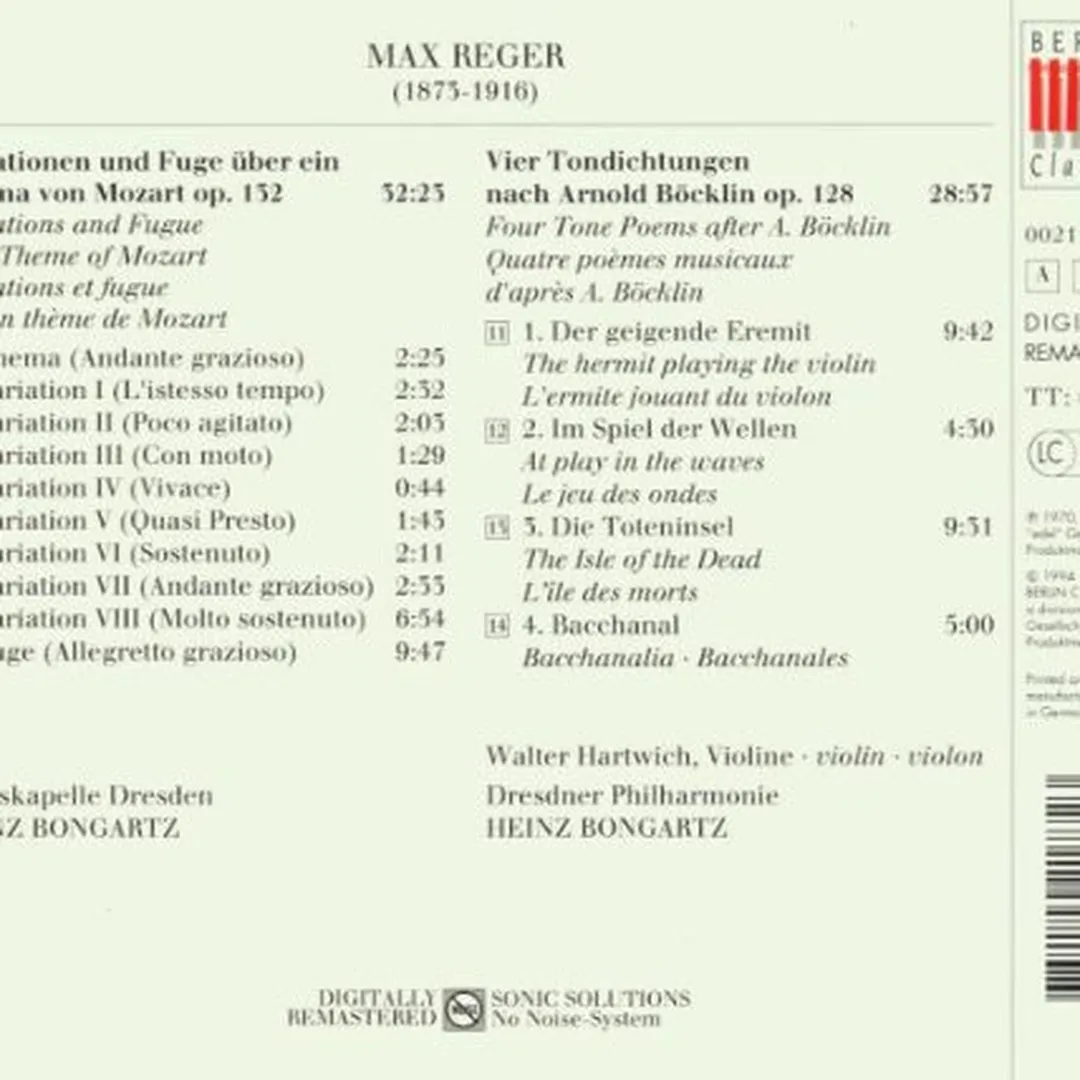 Mozart-Variationen, op. 132 / Böcklin-Suite, op. 128