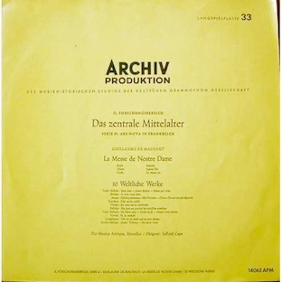 La Messe De Notre Dame / 10 Weltliche Werke