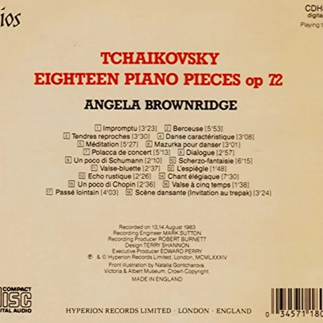 Eighteen Piano Pieces, op. 72